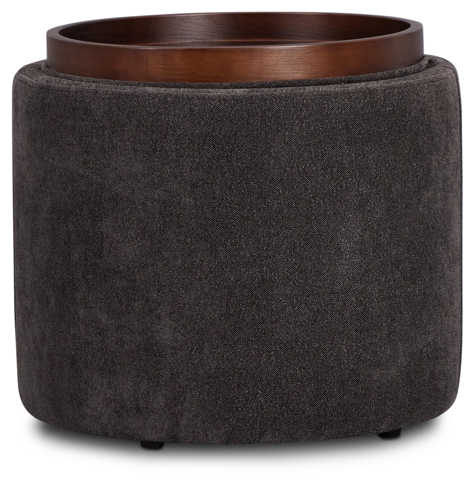 Kristen Dark Gray Small Storage Accent Ottoman