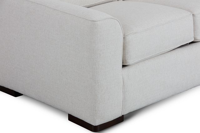 Austin White Fabric Loveseat