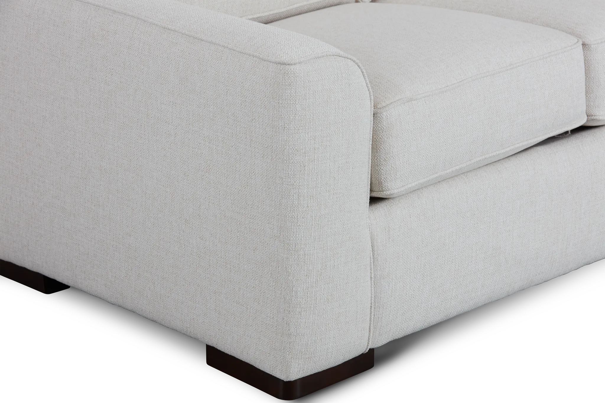 Austin White Fabric Loveseat