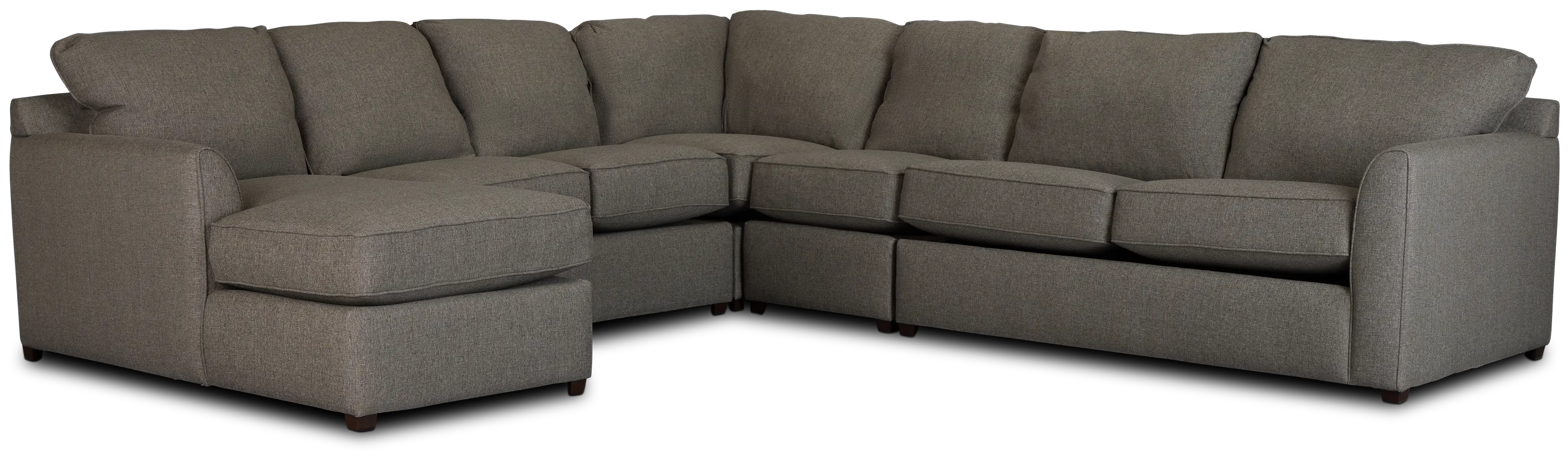 Asheville Brown Fabric Left Chaise Memory Foam Sleeper Sectional Asheville Brown Fabric Left Chaise Memory Foam Sleeper Sectional