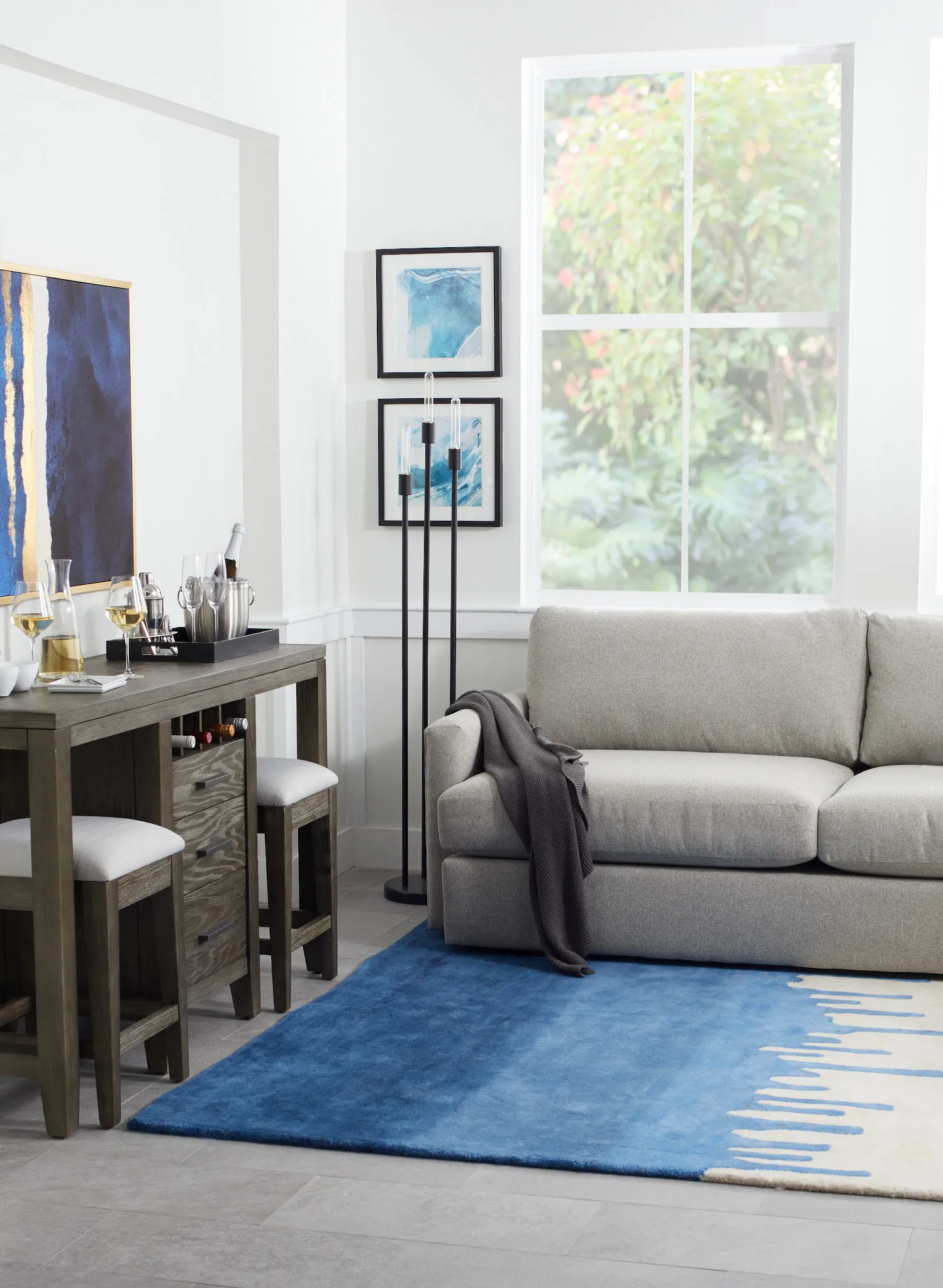 Noah Khaki Fabric Sofa