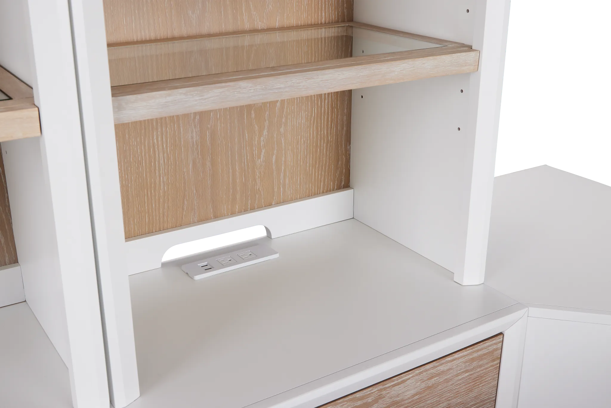 Boca Grande Light Tone Large L Wall Desk