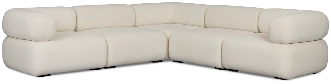 Celeste Light Beige Fabric 5-piece Modular Sectional Celeste Light Beige Fabric 5-piece Modular Sectional