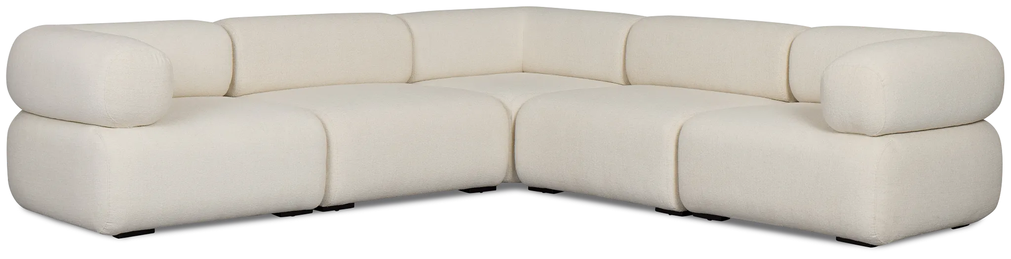 Celeste Light Beige Fabric 5-piece Modular Sectional