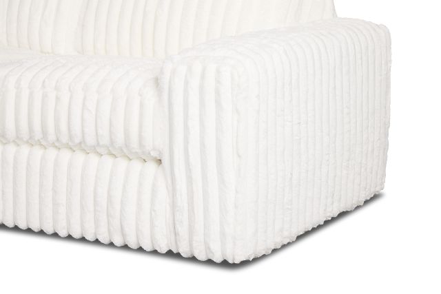 Teddy White Fabric Small Two-arm Sectional