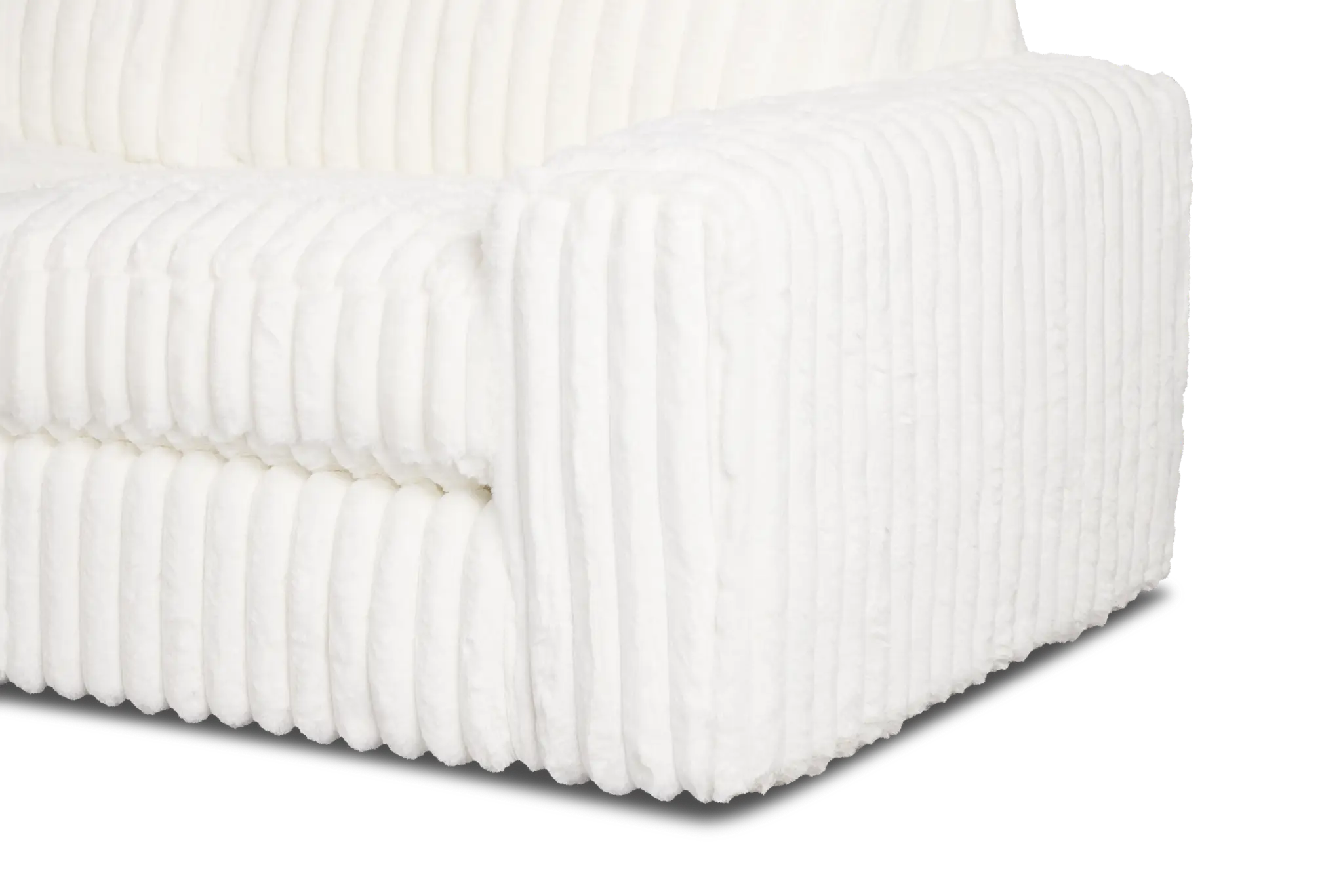 Teddy White Fabric Small Two-arm Sectional Teddy White Fabric Small Two-arm Sectional