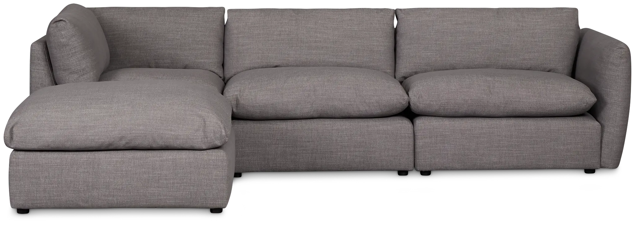 Serena Gray Fabric 4-piece Left Facing Bumper Sectional Serena Gray Fabric 4-piece Left Facing Bumper Sectional