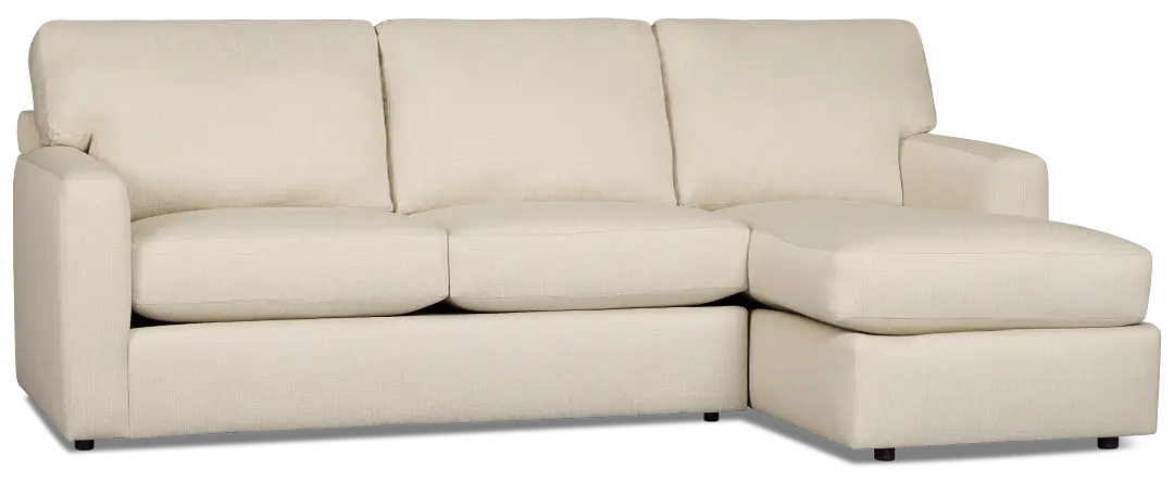 Rhodes Beige Fabric Right Chaise Sectional Rhodes Beige Fabric Right Chaise Sectional