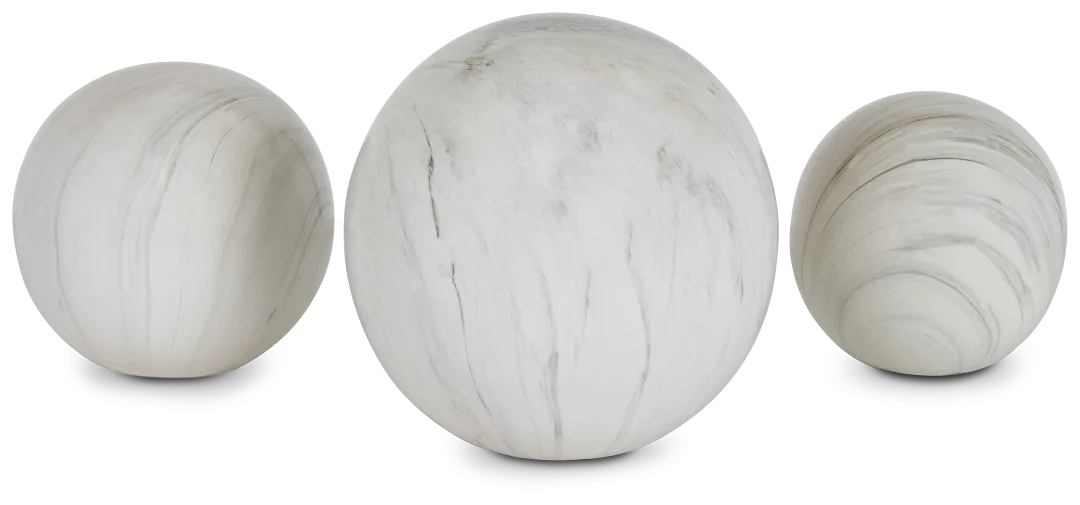 Cian Light Gray Set Of 3 Balls