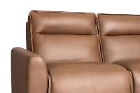 Edison Dark Brown Lthr/vinyl 2-piece Modular Power Reclining Sofa
