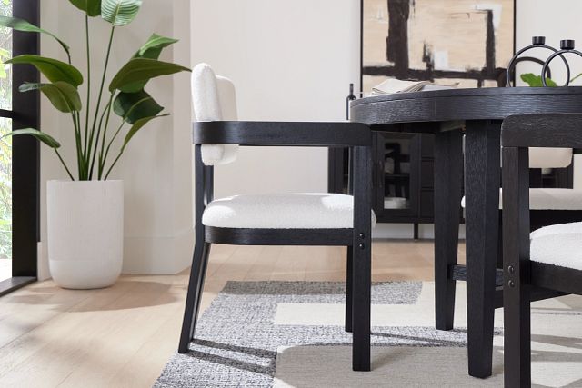 Alden Black Upholstered Side Chair