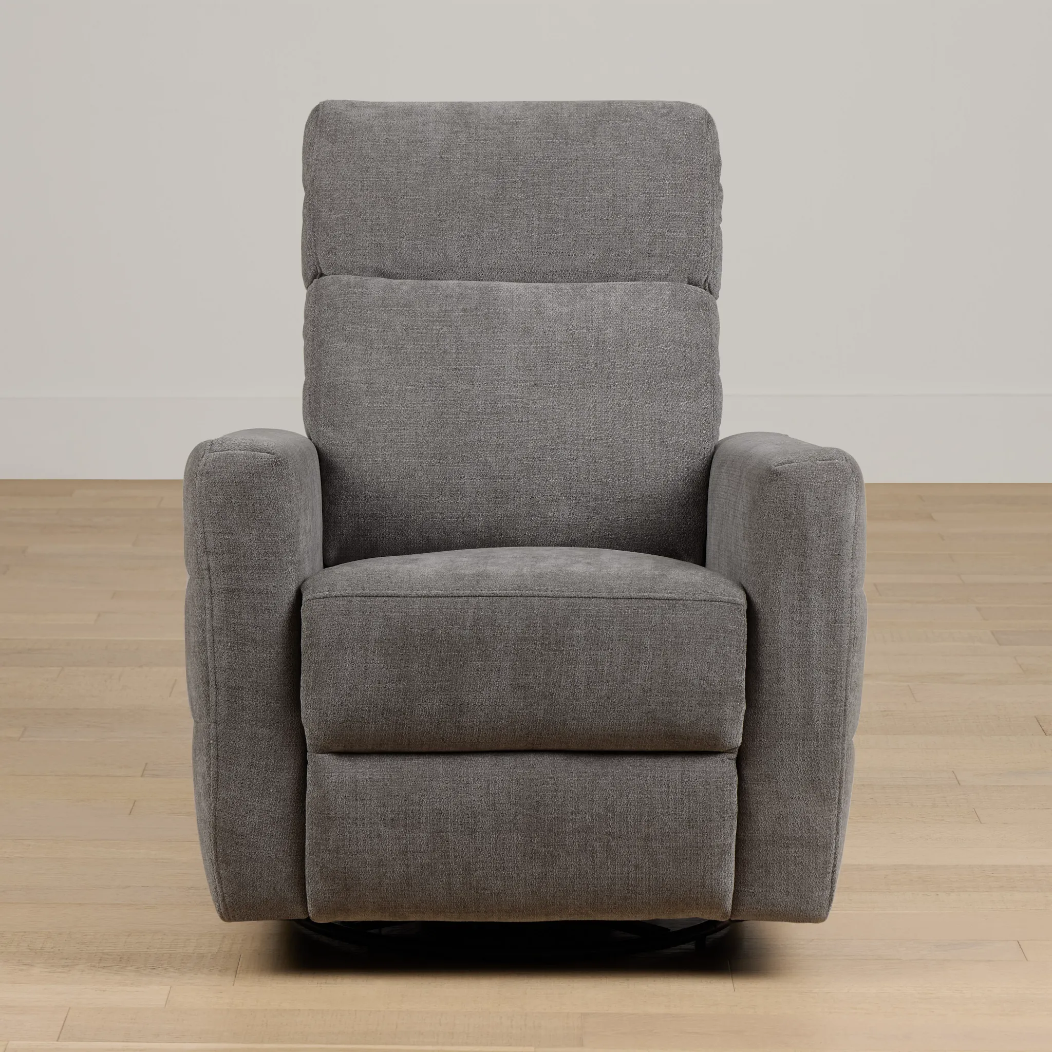 Rae Gray Fabric Power Swivel Glider Recliner