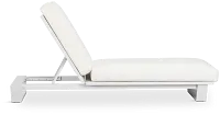Exuma White Aluminum Cushioned Chaise