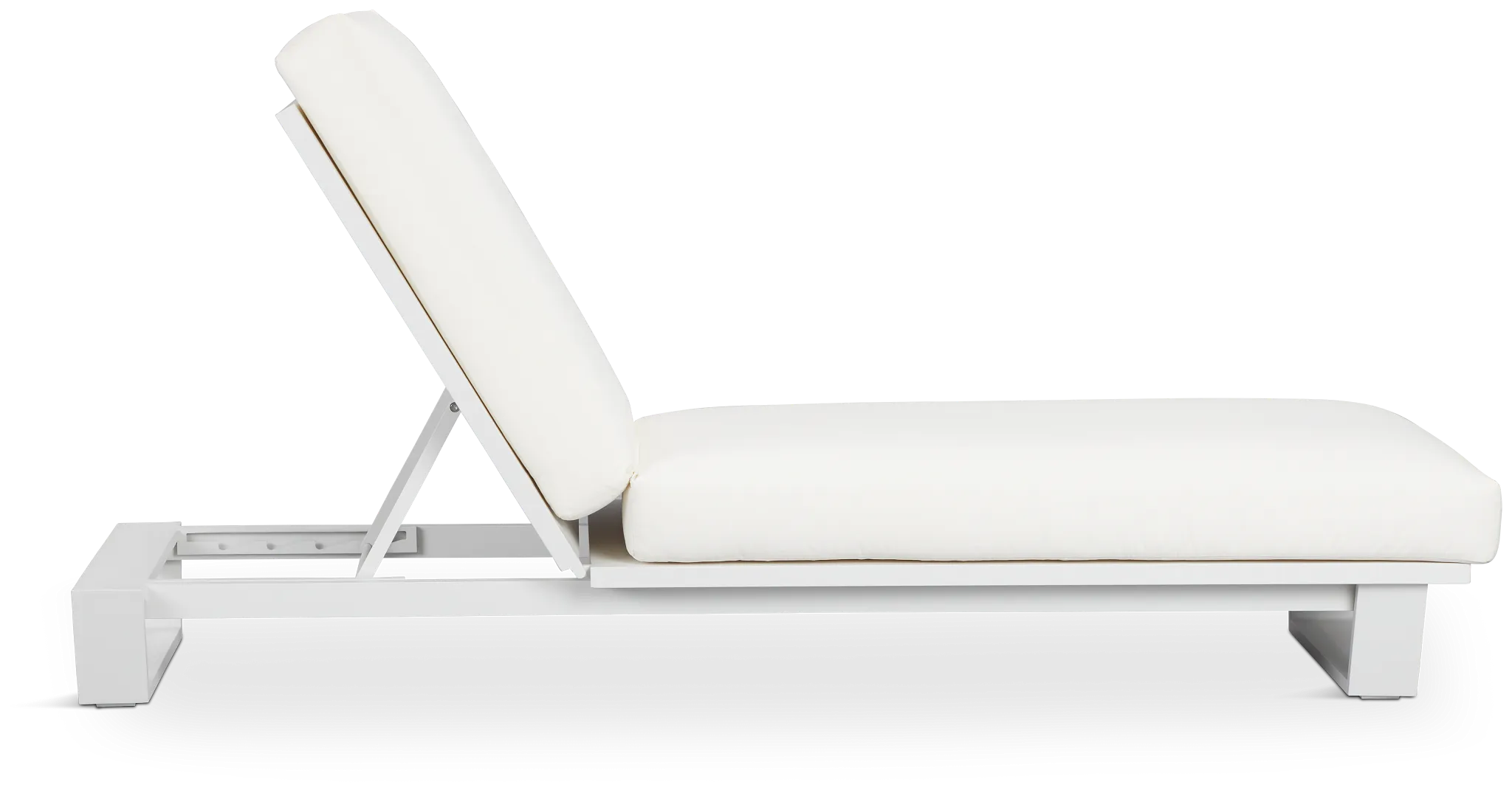 Exuma White Aluminum Cushioned Chaise