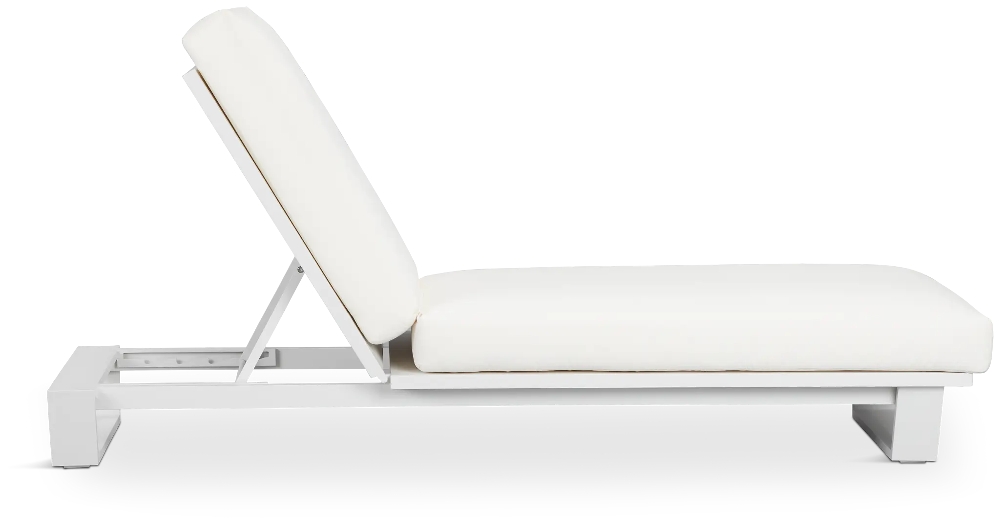 Exuma White Aluminum Cushioned Chaise Exuma White Aluminum Cushioned Chaise