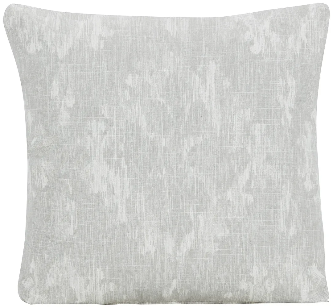 Bandula Light Gray Fabric Square Accent Pillow