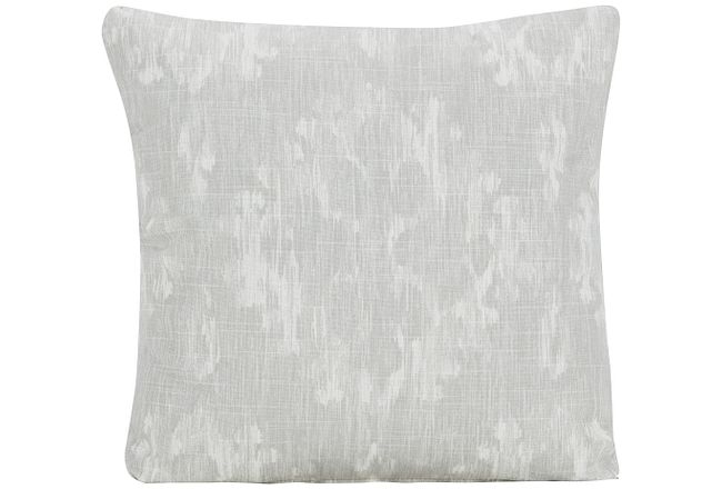 Bandula Light Gray Fabric Square Accent Pillow