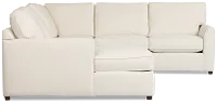 Tate Light Beige Fabric Large Left Chaise Sectional