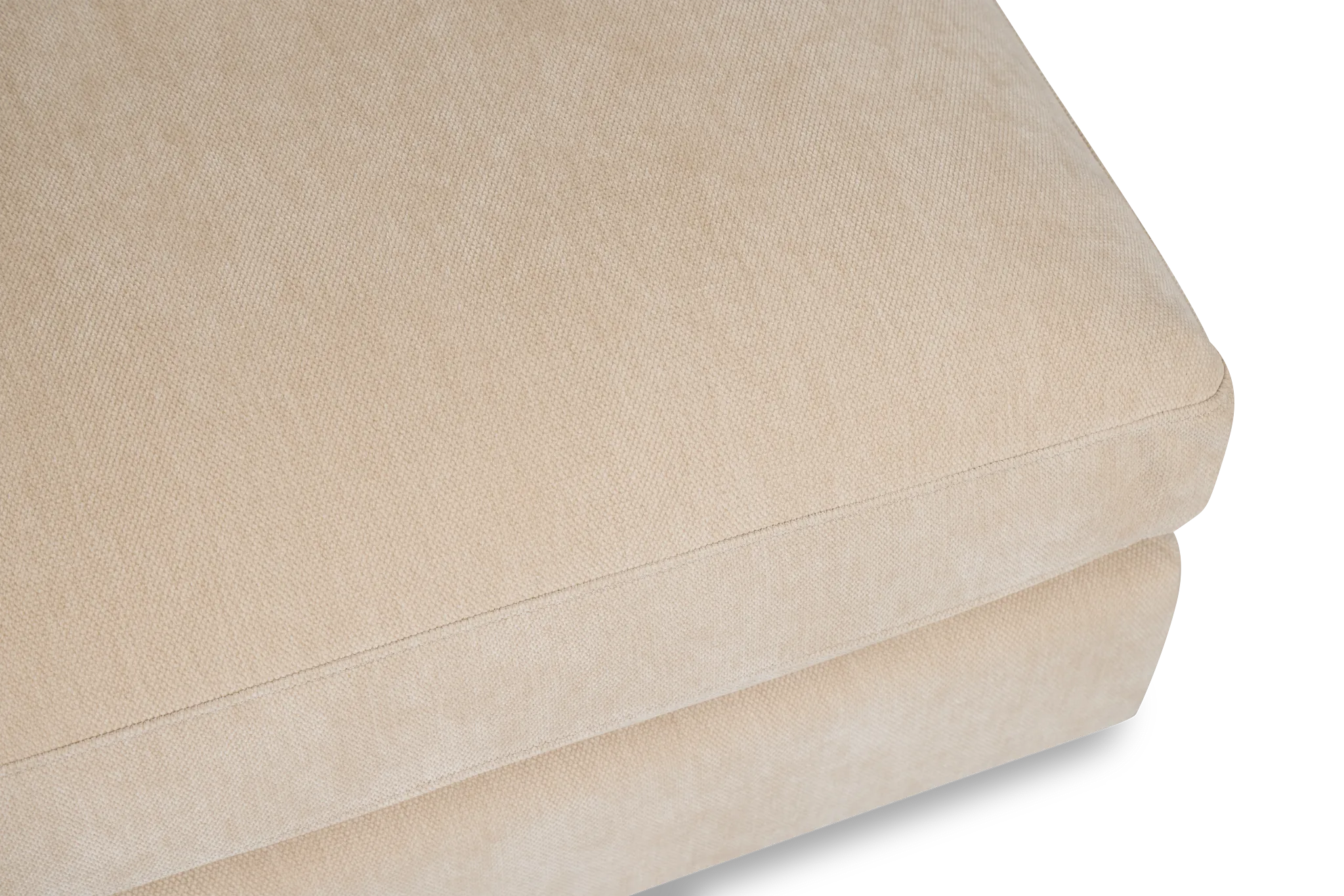 Lounge Light Beige Fabric Ottoman