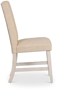 Delray White Upholstered Side Chair