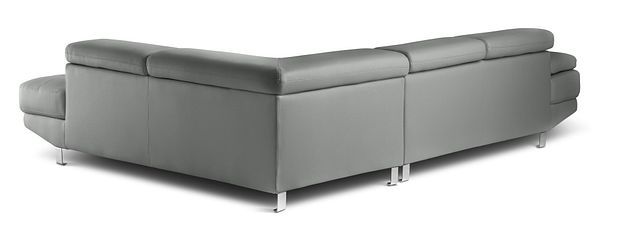 Zane Dark Gray Micro Right Chaise Sectional