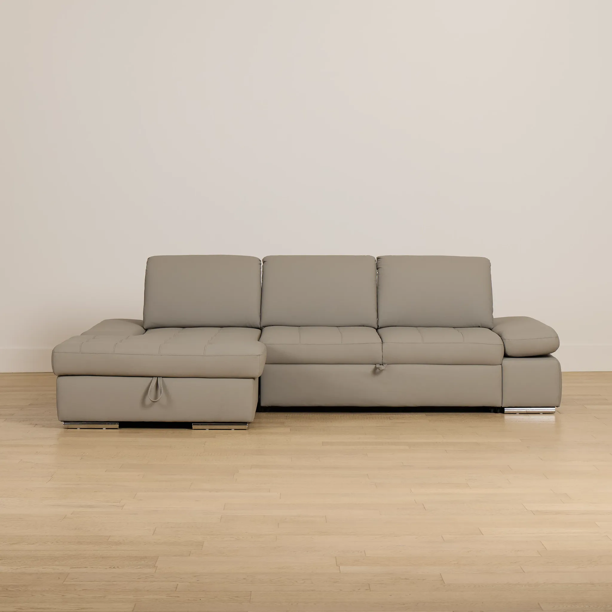 Eden Gray Micro Left Chaise Sleeper Sectional