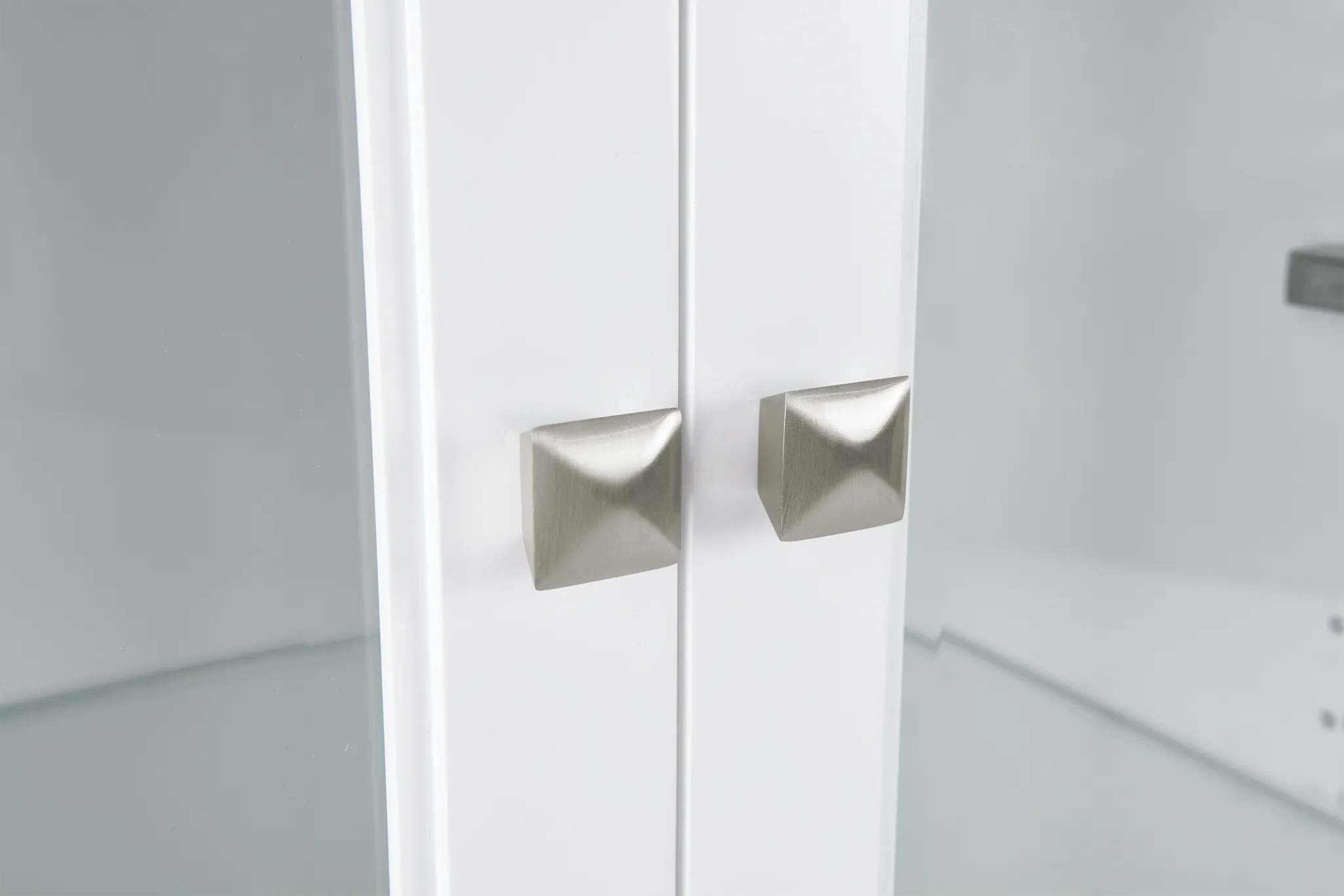 Newport White Small Peninsula Drawer Wall Desk