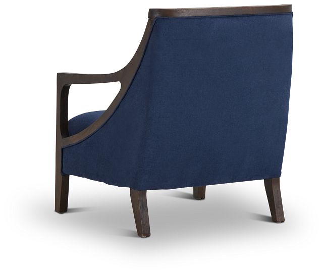 Hopkins Dark Blue Fabric Accent Chair