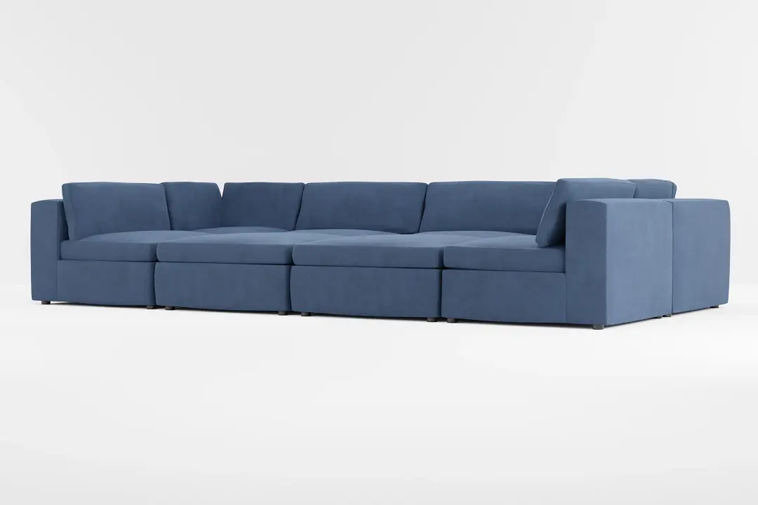 Destin Revenue Dark Blue Fabric 8-piece Pit Sectional Destin Revenue Dark Blue Fabric 8-piece Pit Sectional