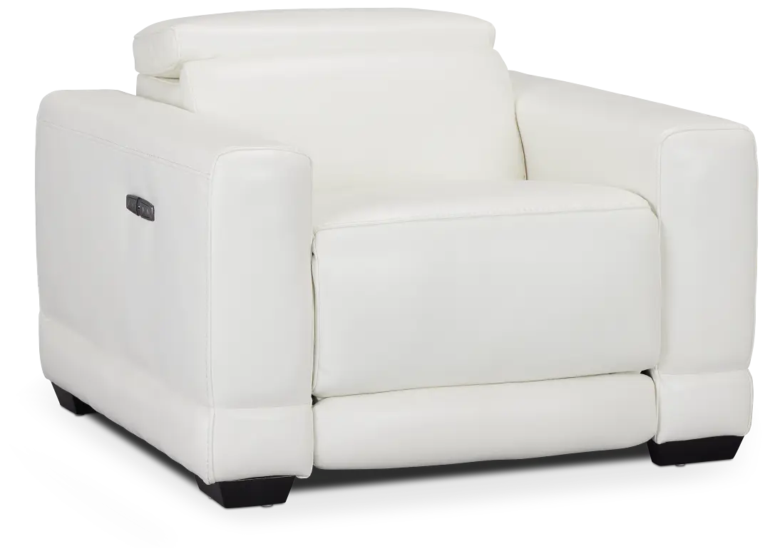 Lombardy White Micro Power Recliner Lombardy White Micro Power Recliner