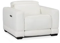 Lombardy White Micro Power Recliner