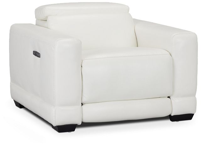 Lombardy White Micro Power Recliner