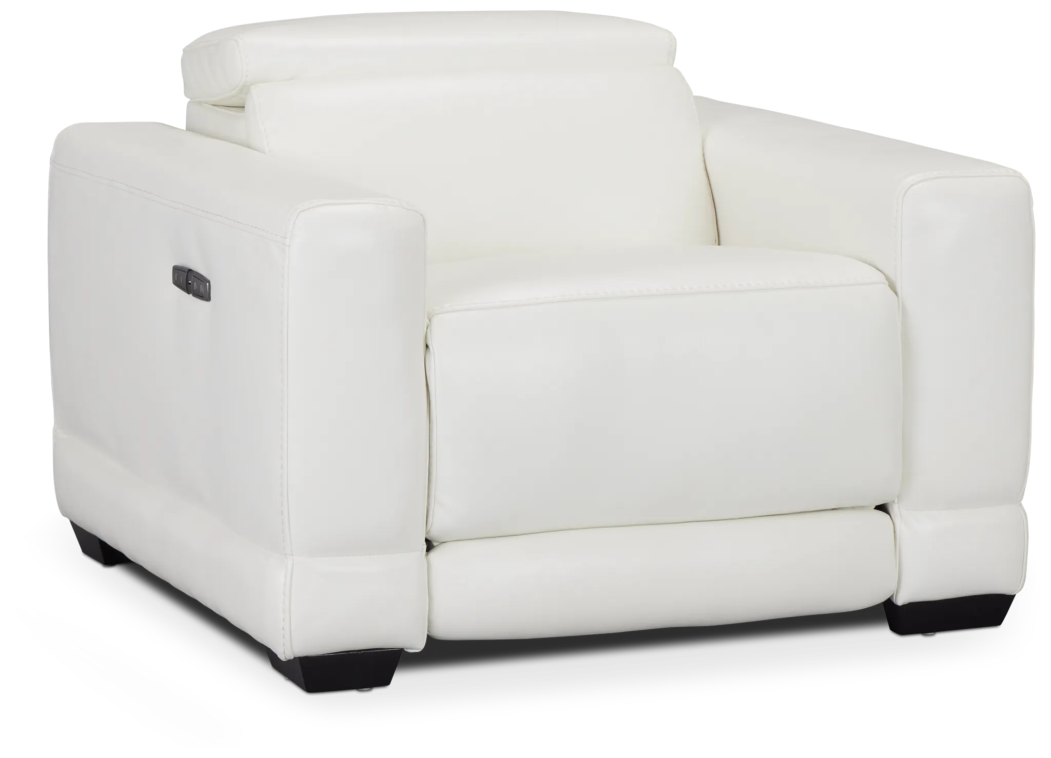 Lombardy White Micro Power Recliner