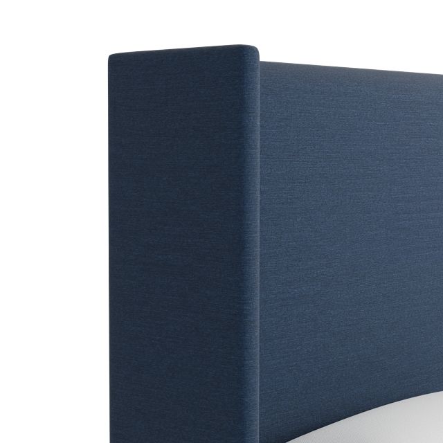 Captiva Peyton Dark Blue 60" Upholstered Shelter Bed