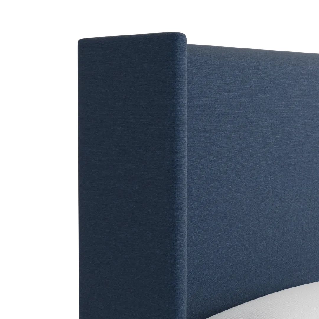 Captiva Peyton Dark Blue 60" Upholstered Shelter Bed