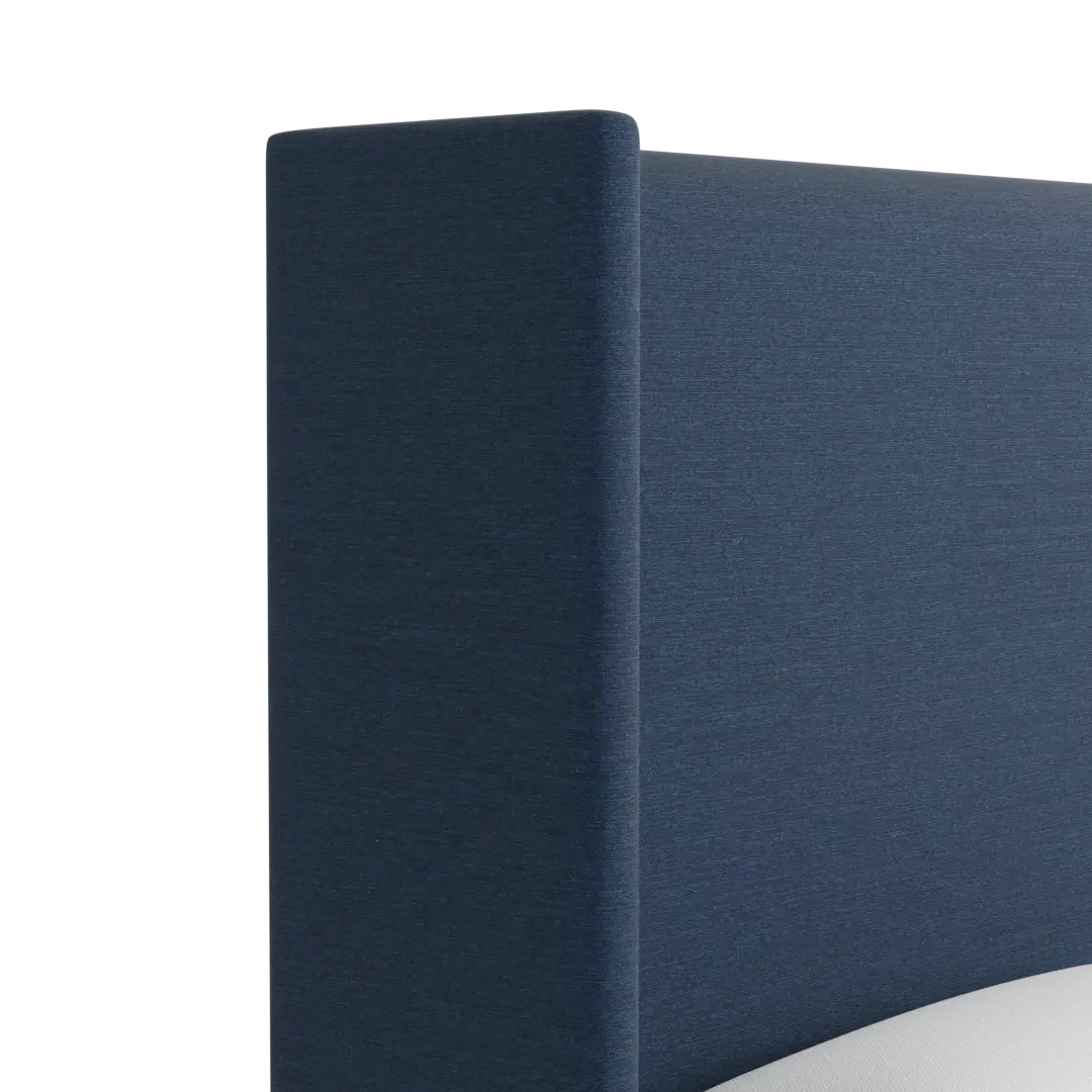 Captiva Peyton Dark Blue 60" Upholstered Shelter Bed Captiva Peyton Dark Blue 60" Upholstered Shelter Bed