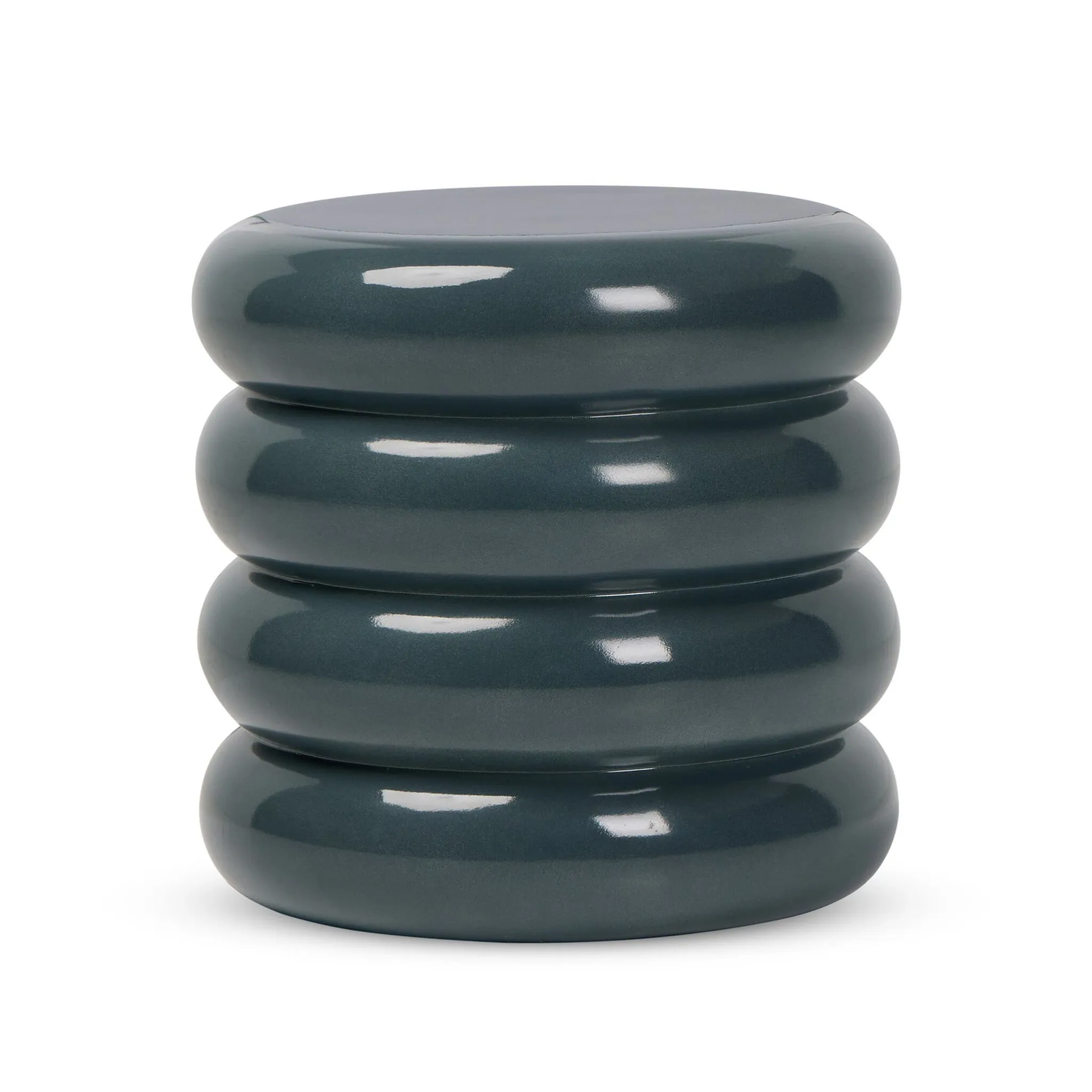 Four Hands West Dark Gray Concrete Round End Table