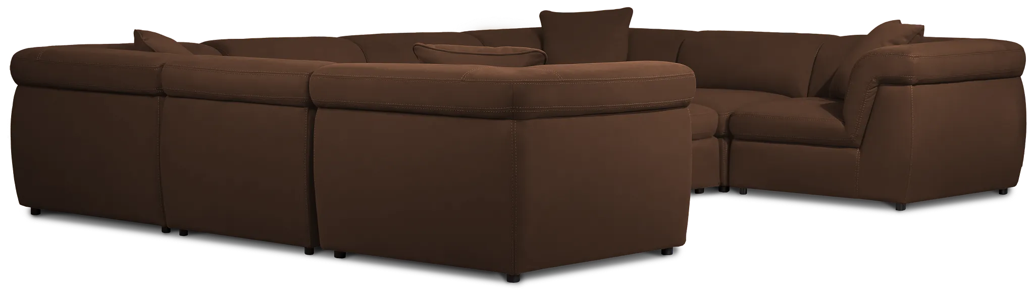 Aria Dark Brown Micro Immersive 10-piece Modular Sectional W/4 Speakers
