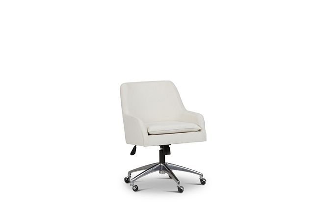 Highline White Upholstered Desk Chair