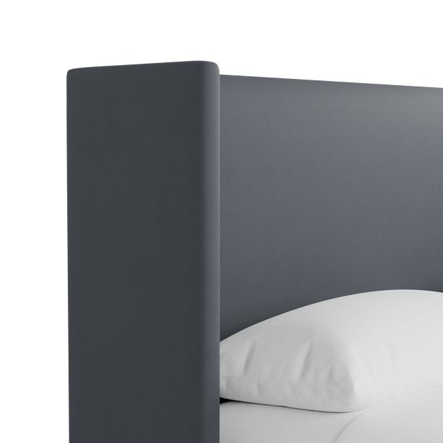 Captiva Joya Gray 48" Upholstered Shelter Bed