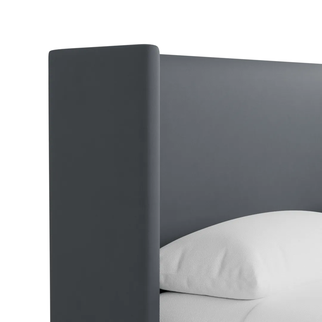 Captiva Joya Gray 48" Upholstered Shelter Bed