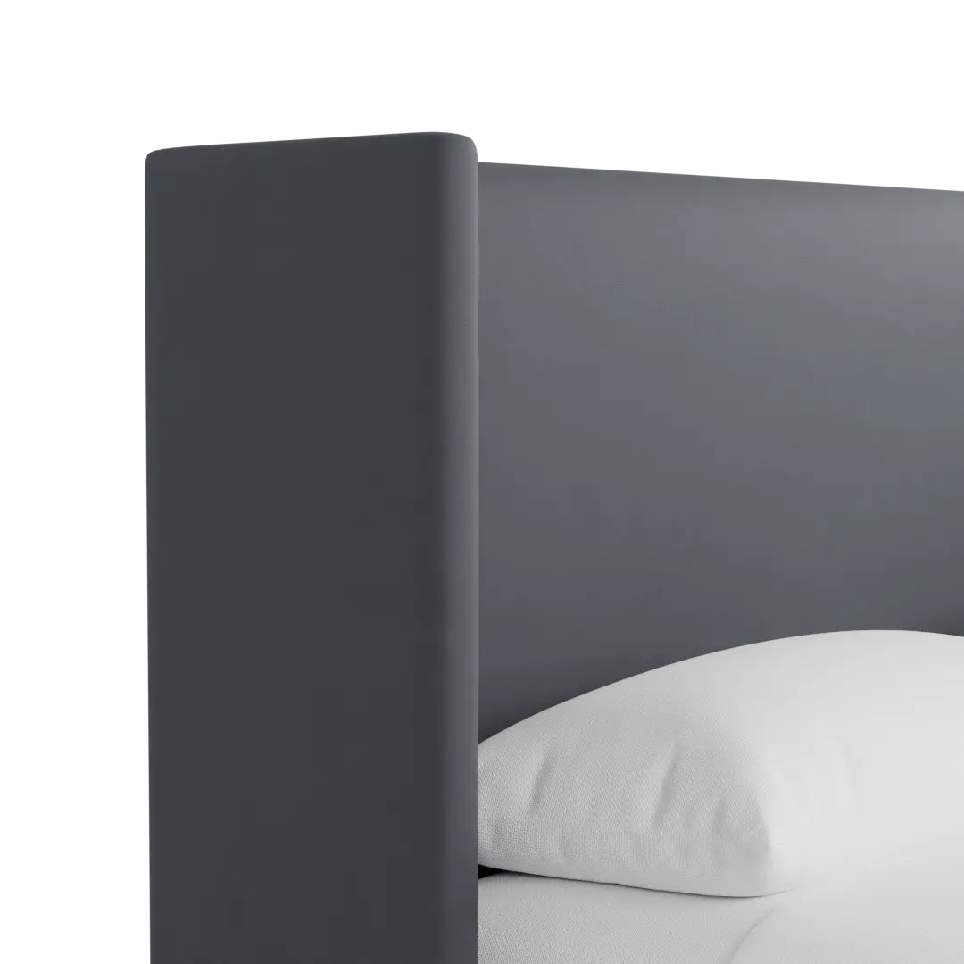 Captiva Joya Gray 48" Upholstered Shelter Bed Captiva Joya Gray 48" Upholstered Shelter Bed