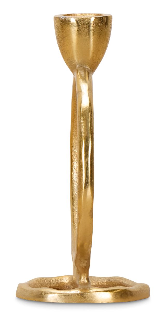 Ringo Gold Small Candle Holder