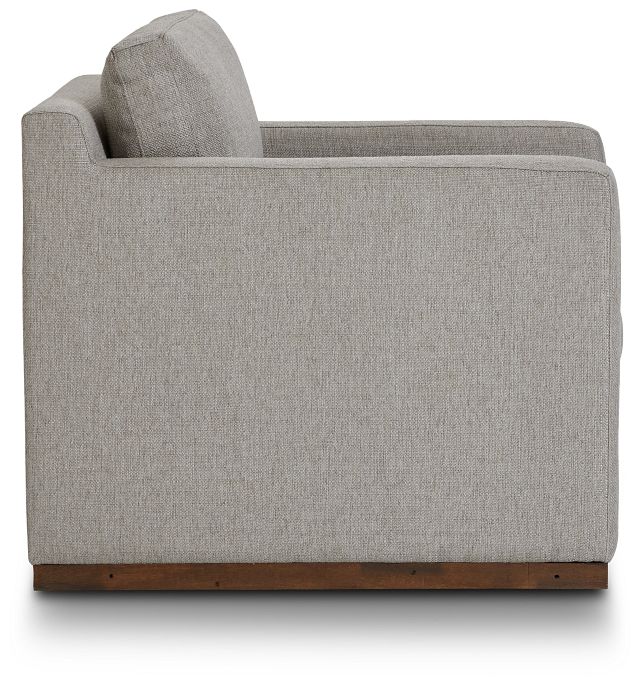 Mckenzie Light Gray Fabric Swivel Accent Chair