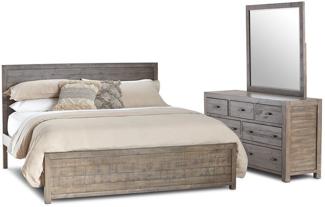 Seattle Gray Wood Platform Bedroom