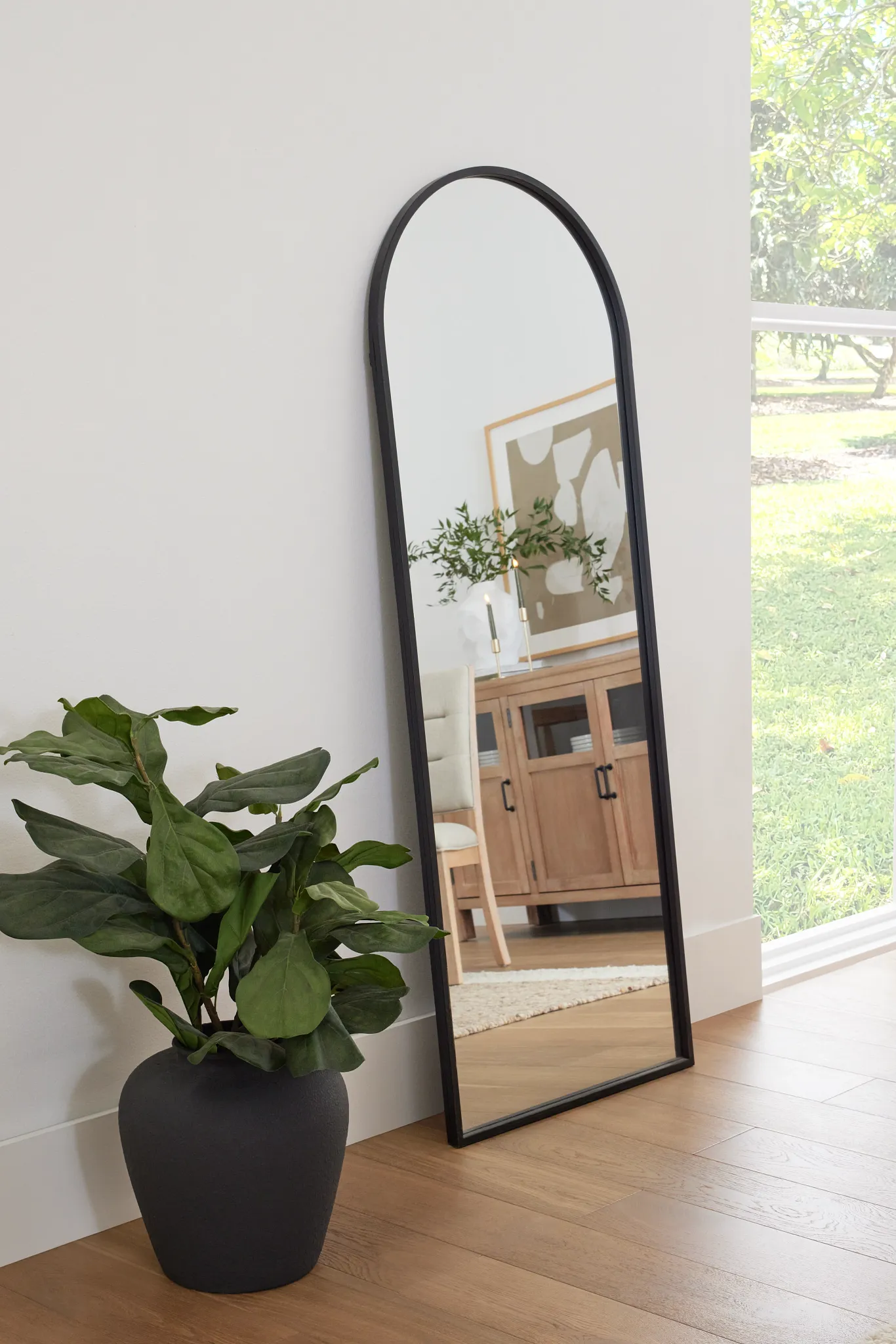 Hudson Black Large Mirror