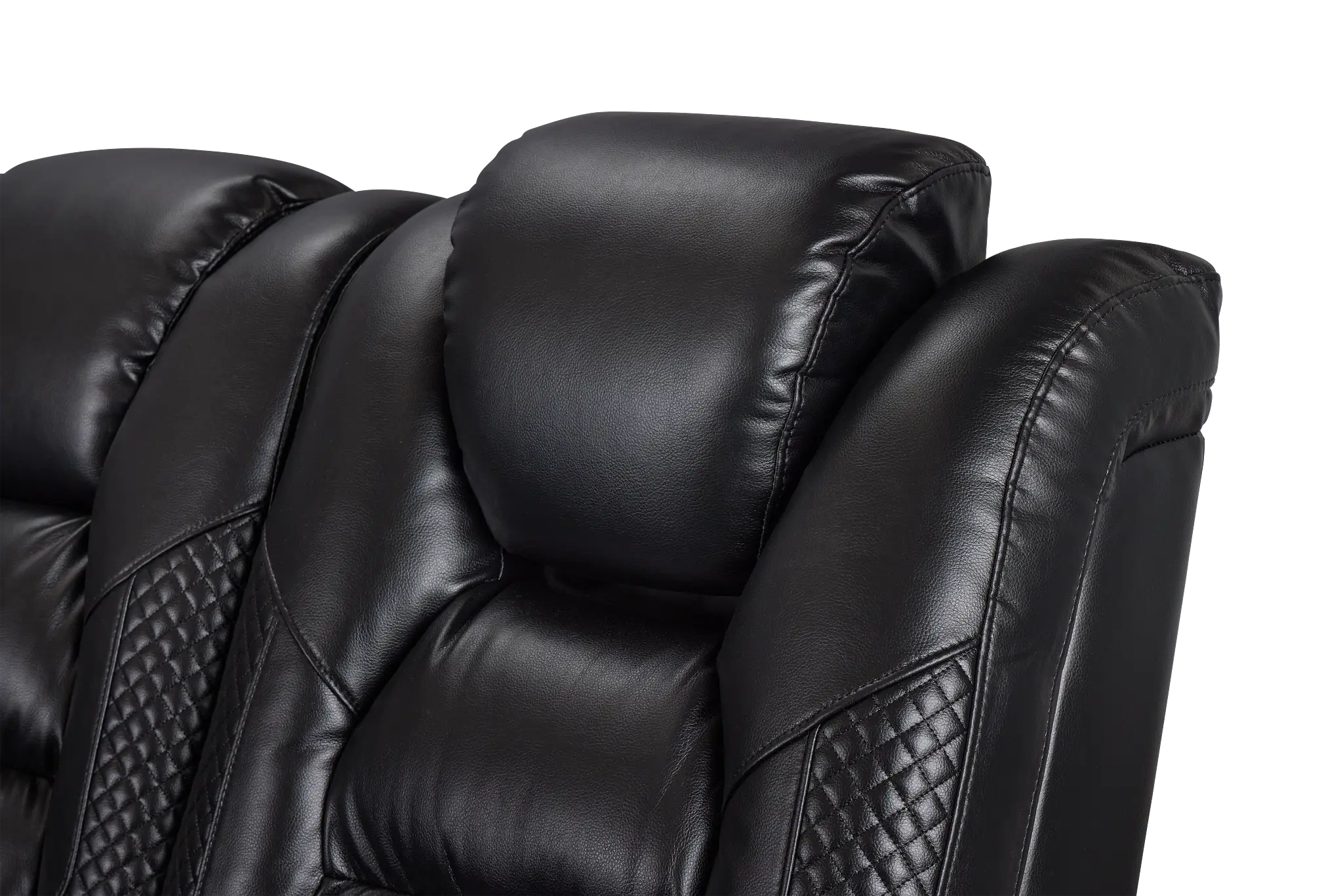 Troy Black Micro Small Dual Power Reclining Two-arm Sectional Troy Black Micro Small Dual Power Reclining Two-arm Sectional