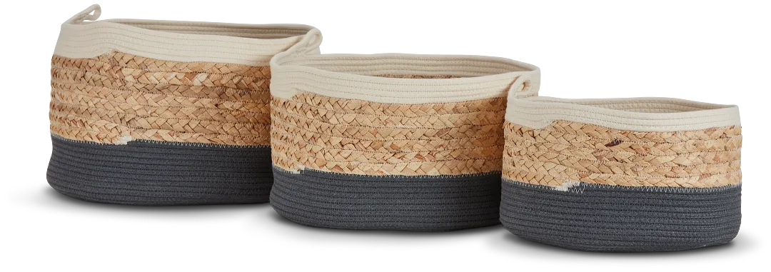 Ariel Multicolored Set Of 3 Basket