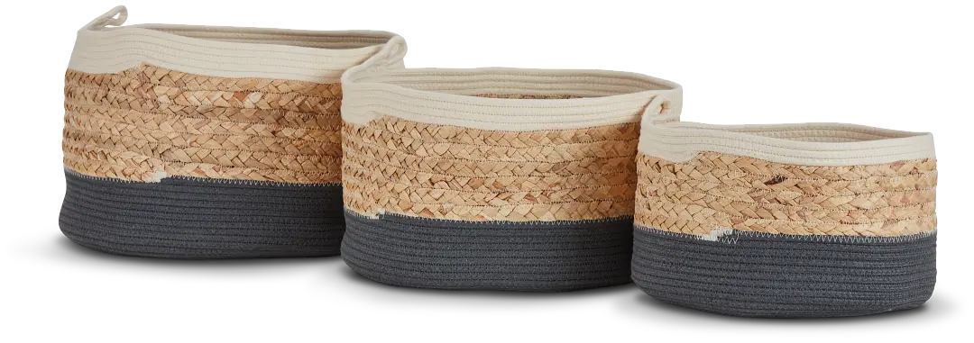 Ariel Multicolored Set Of 3 Basket Ariel Multicolored Set Of 3 Basket