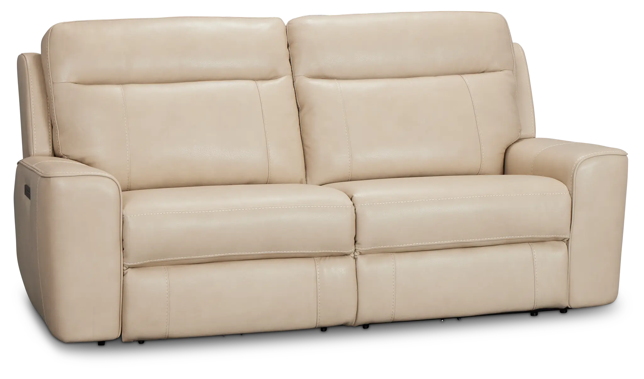 Benji Light Beige Lthr/vinyl Power Reclining Sofa Benji Light Beige Lthr/vinyl Power Reclining Sofa